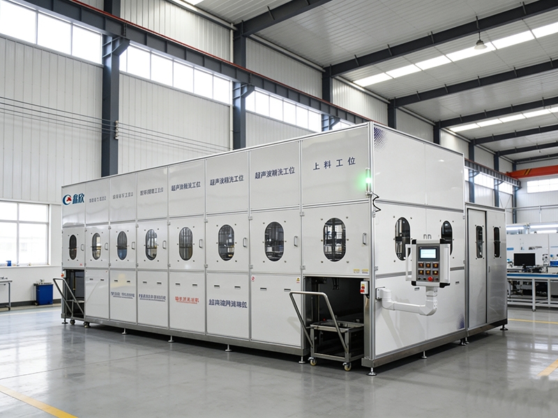 鋁件全自動(dòng)多工位超聲波清洗烘干線